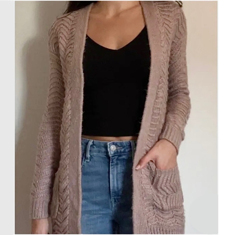 Mossimo Chevron Stitch Open Front Cardigan - Picture 2 of 13